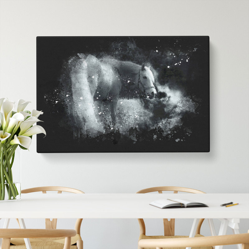 Lone Horse - Wrapped Canvas, 35cm H x 50cm W x 3cm D