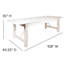 Ensemble de table de ferme pliable et deux bancs 8 pi x 40 po Dejon-873113447-873113446