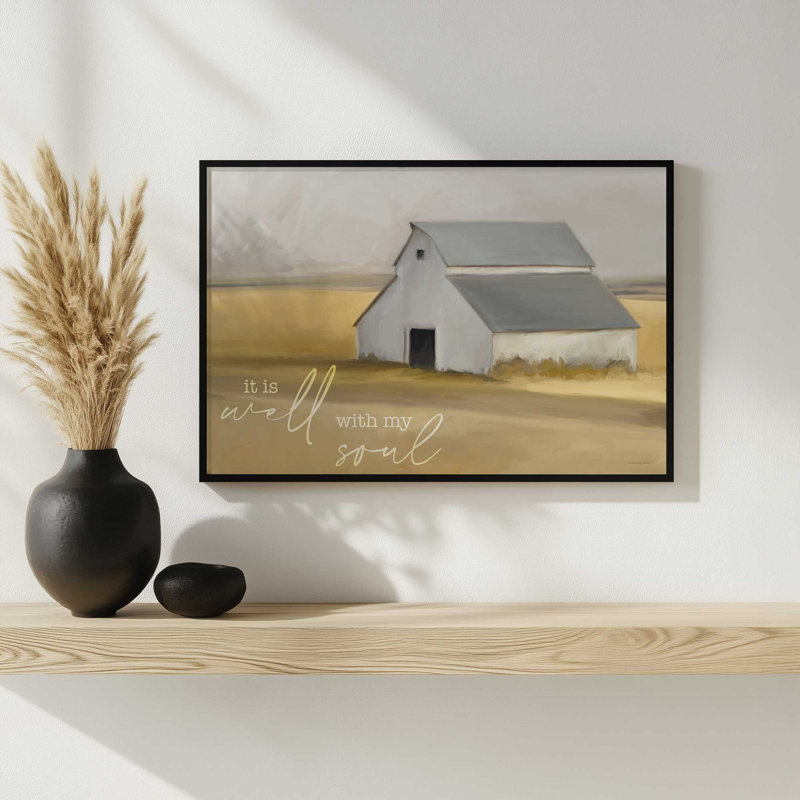 «It is Well with My Soul» par Kamdon Kreations, reproduction d'art, L 18 po x H 12 po, Tanné, Impression encadrée