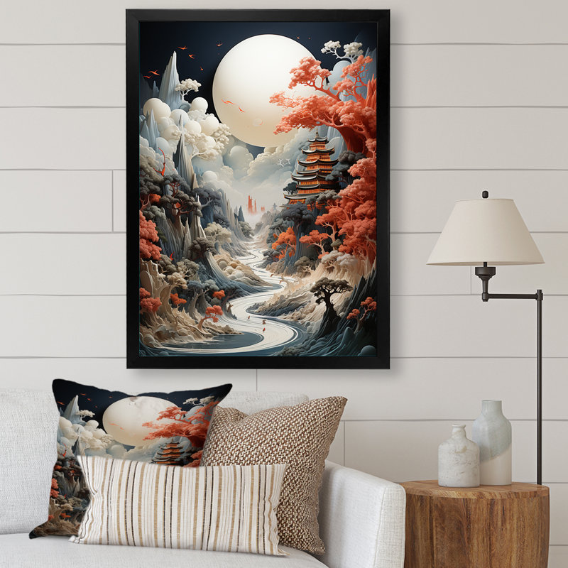 Fantaisie, autres cultures du monde, Cadre simple noir, H 32 po x l 24 po x P 1 po