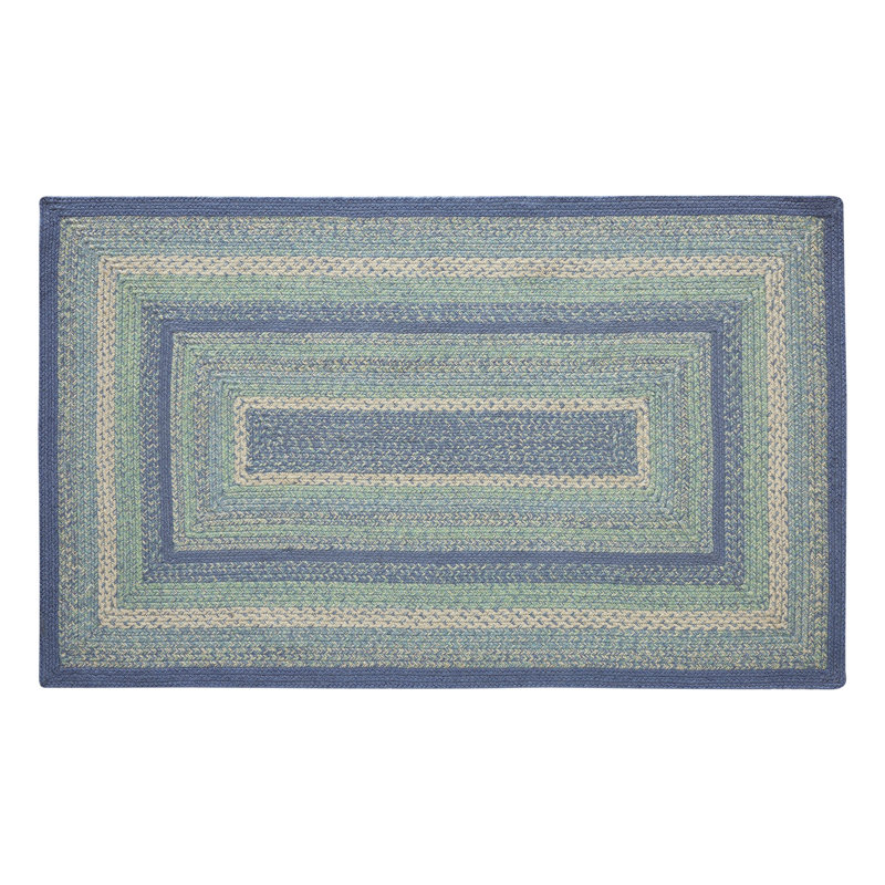 Maronay Hand Braided Geometric Indoor Rug, Rectangle 3' x 5'