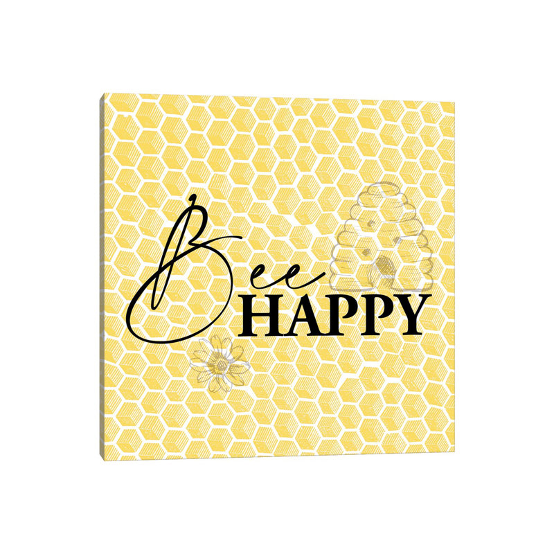 Bee I by Kimberly Allen - Print on Canvas, Wrapped Canvas, 93.98cm H x 93.98cm W x 3.81cm D