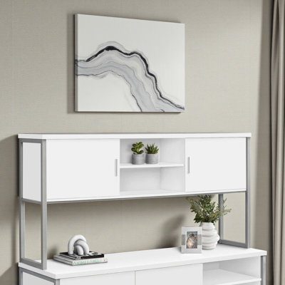Huche de bureau contemporaine L 72 po Matiese, H 35,77 po x l 70,54 po x P 15,2 po