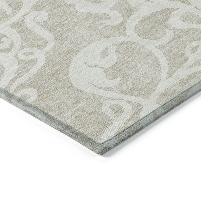 Chantille Beige Rectangular Synthetic Washable Rug 2'6" x 3'10"