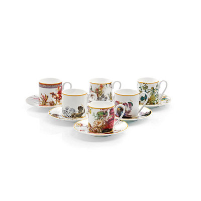 FLOWERS Bone China Coffee Cup
