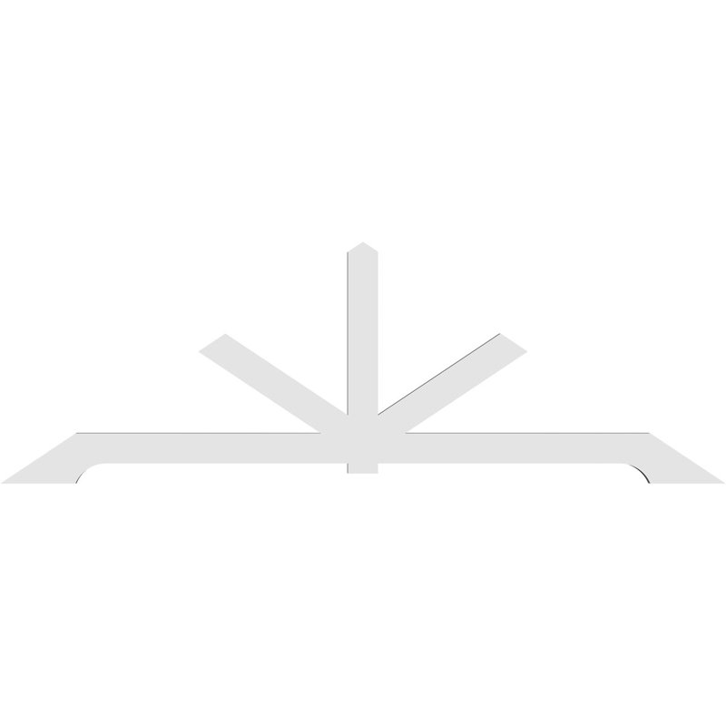 Support de pignon en PVC de qualité architecturale Vanguard, H 32 po x l 96 po (pas : 8/12), P 2 po x F 4 po