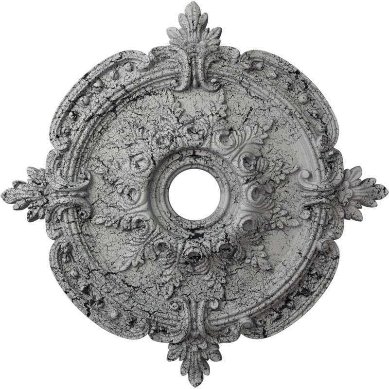 Benson Ultra Pure White Crackle Ceiling Medallion