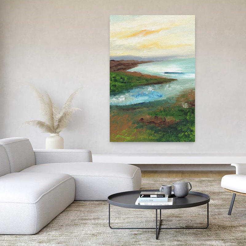 «Serene Coastal Landscape Peaceful Serene Tranquil Coastal Landscape», art mural