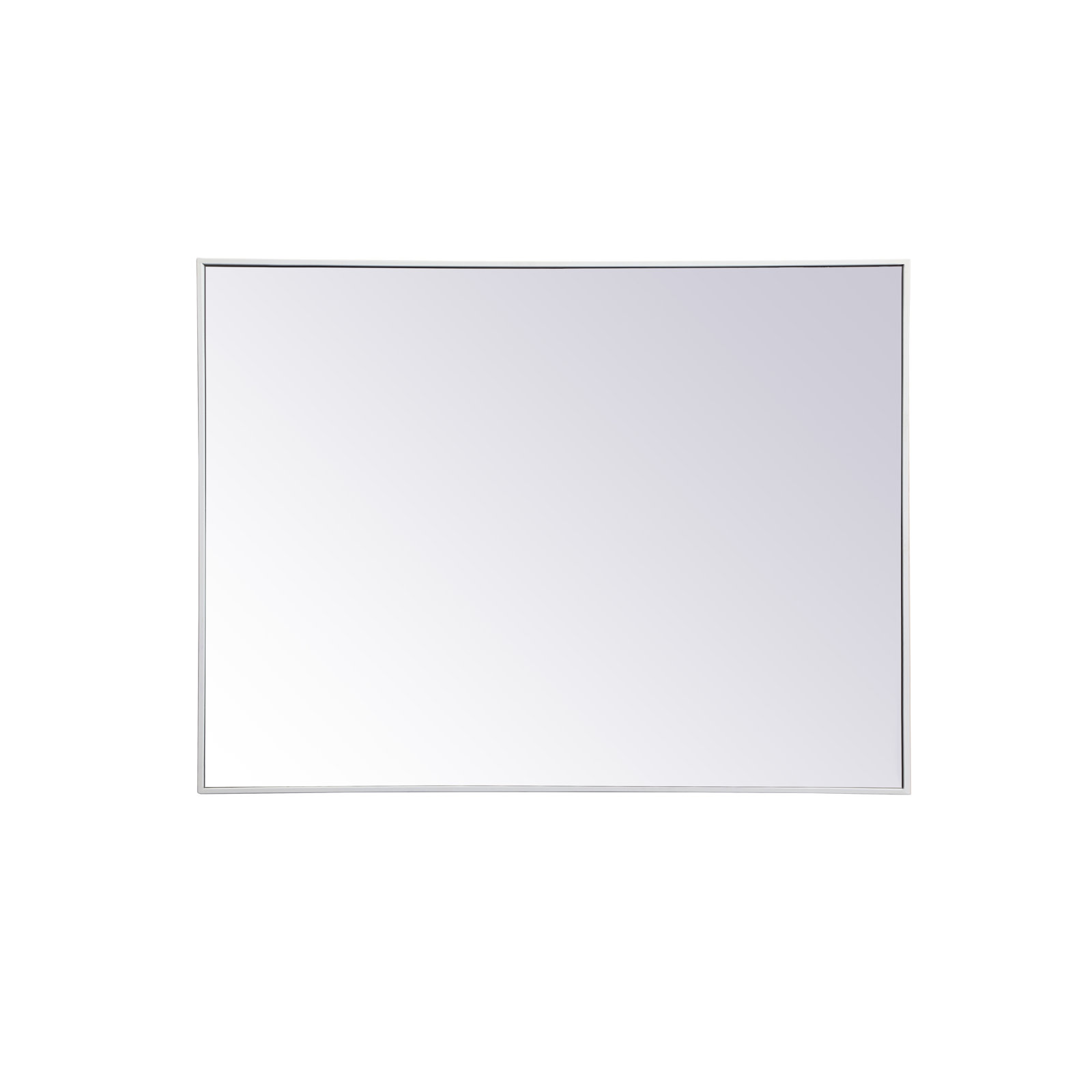Sabine Metal Rectangle Wall Mirror, 48" x 36", White