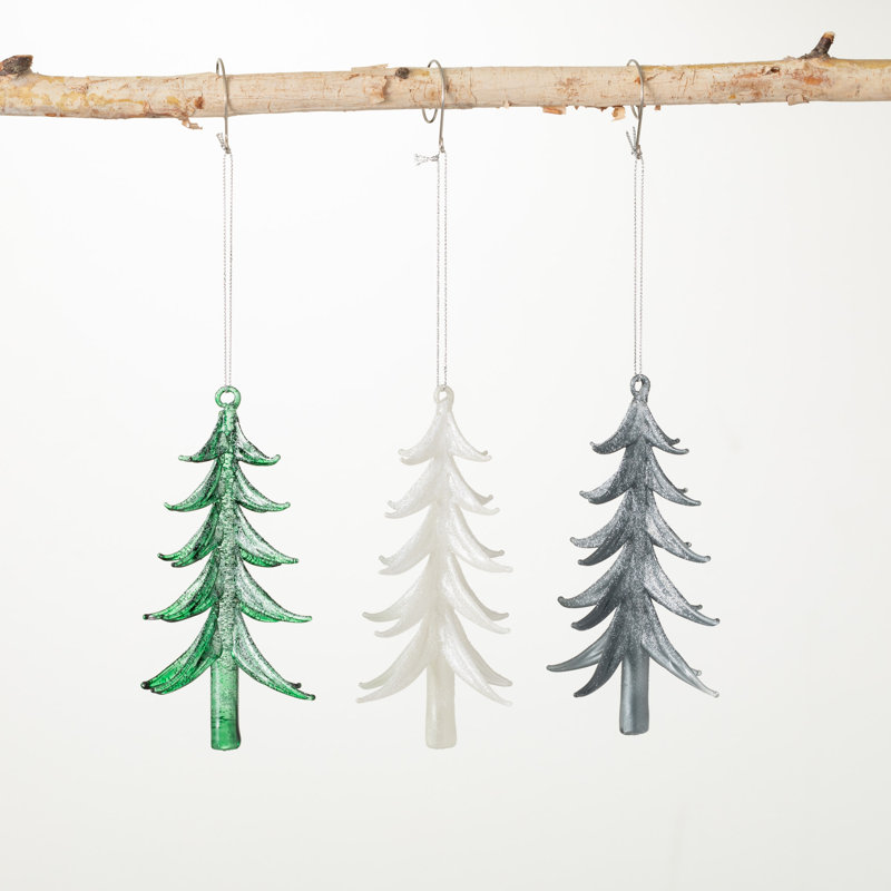 Ornement en forme d'arbre de Noël nacré