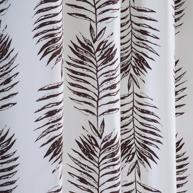 Gilson Paisley Harmony Printed Cotton Room Darkening Curtains - Single Panel, Nut Brown, 50" W x 108" L