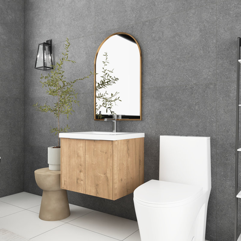 Ensemble de meuble-lavabo simple 24 po, Imitation chêne