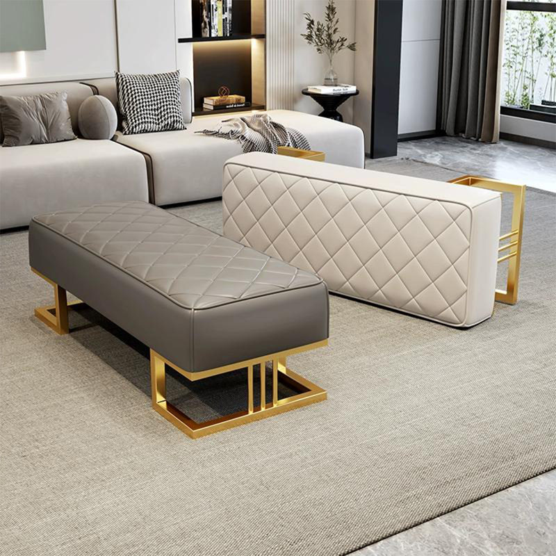 Banc avec revêtement, Gris, H 16,54 po x l 39,37 po x P 17,72 po