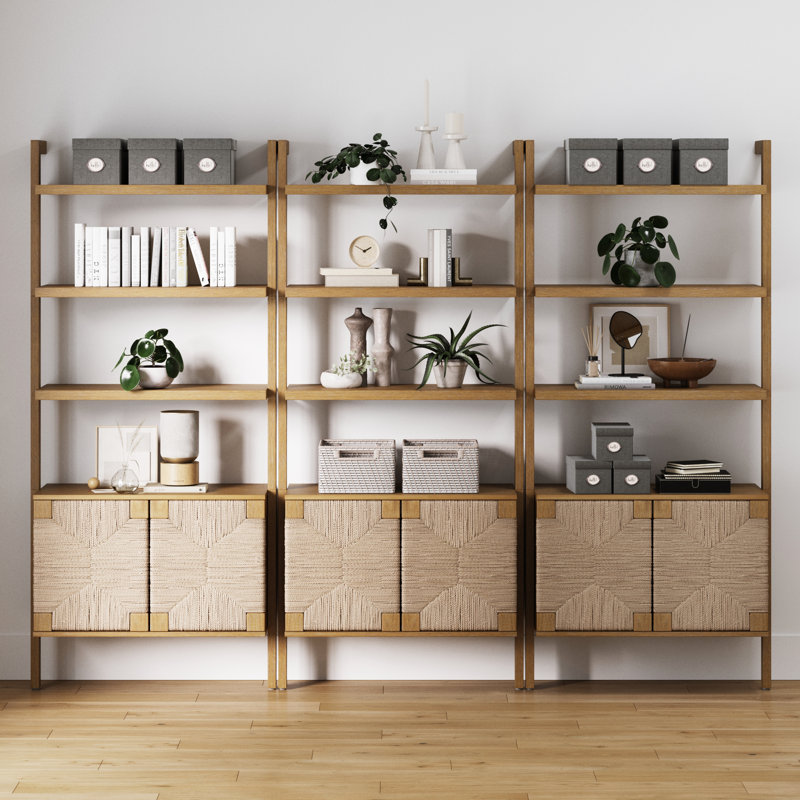 Claudinette Storage Bookcase, 216"H x 96"W x 42"D