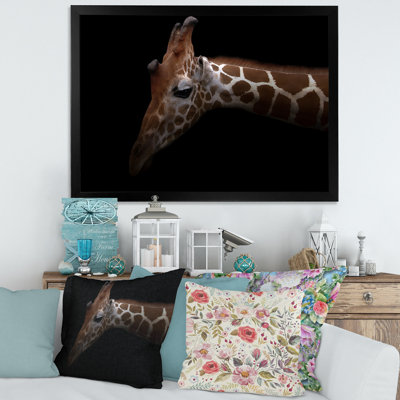 Portrait Of A Giraffe IV - Print on Canvas
