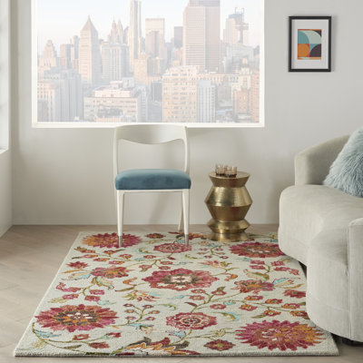 Xylah Wool Floral Indoor Rug