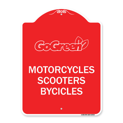 Enseigne Signmission Designer Series - Go Green - Go Green - Motos, scooters, bicyclettes / 23934