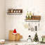 Open Shelving Wine Bottle Rack Brown
