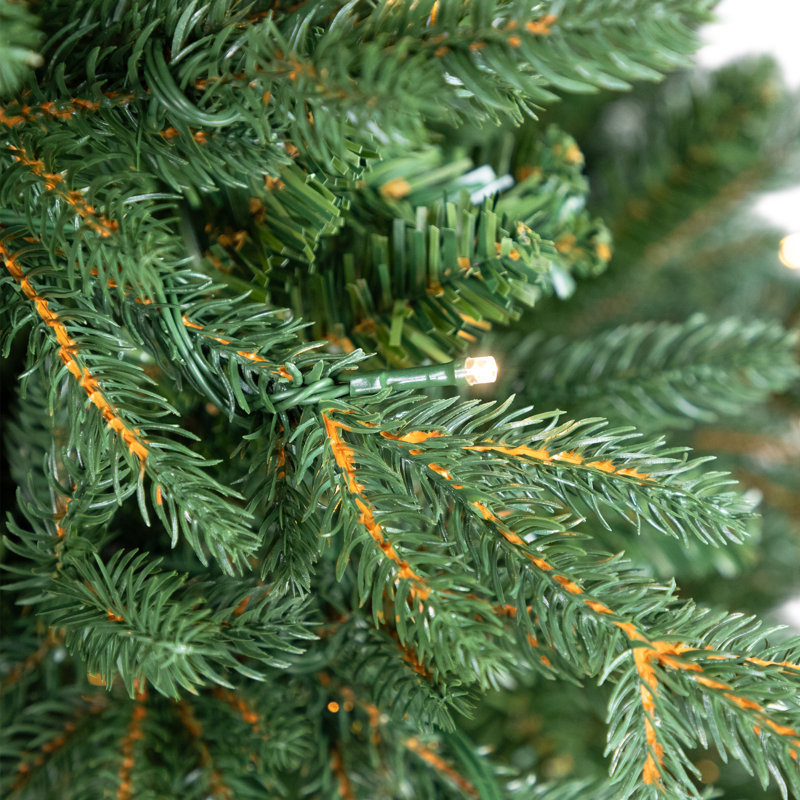 Real Touch Pre-Lit Cumberland Pine Artificial Christmas Tree - Warm White LED, 6.5'