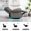 Fauteuil inclinable pivotant et berçant avec canapé en cuir reconstitué chauffant et chauffant-1603225823