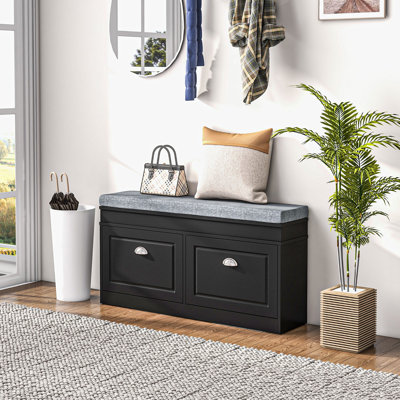 Banc de rangement pour chaussures avec coussin amovible Bouffard Modern