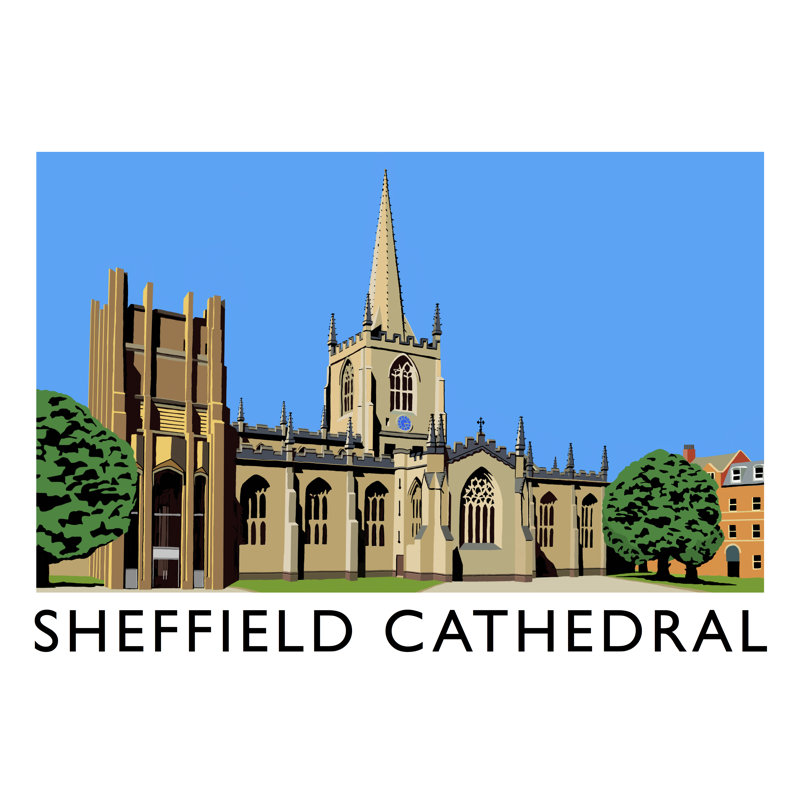 Sheffield Cathedral by Richard O'Neil - Print, Unframed, 30 cm H x 40 cm W x 1 cm D