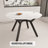 47-63 " extendable white circular dining table, 4-6 person kitchen dining table, modern coffee table with MDF tabletop and legs, suitable for kitchen&home