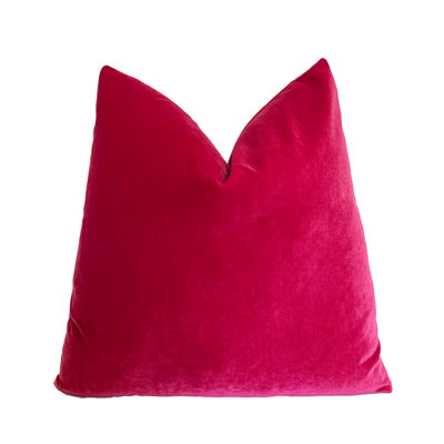 Pink Solid Velvet Pillow Cover