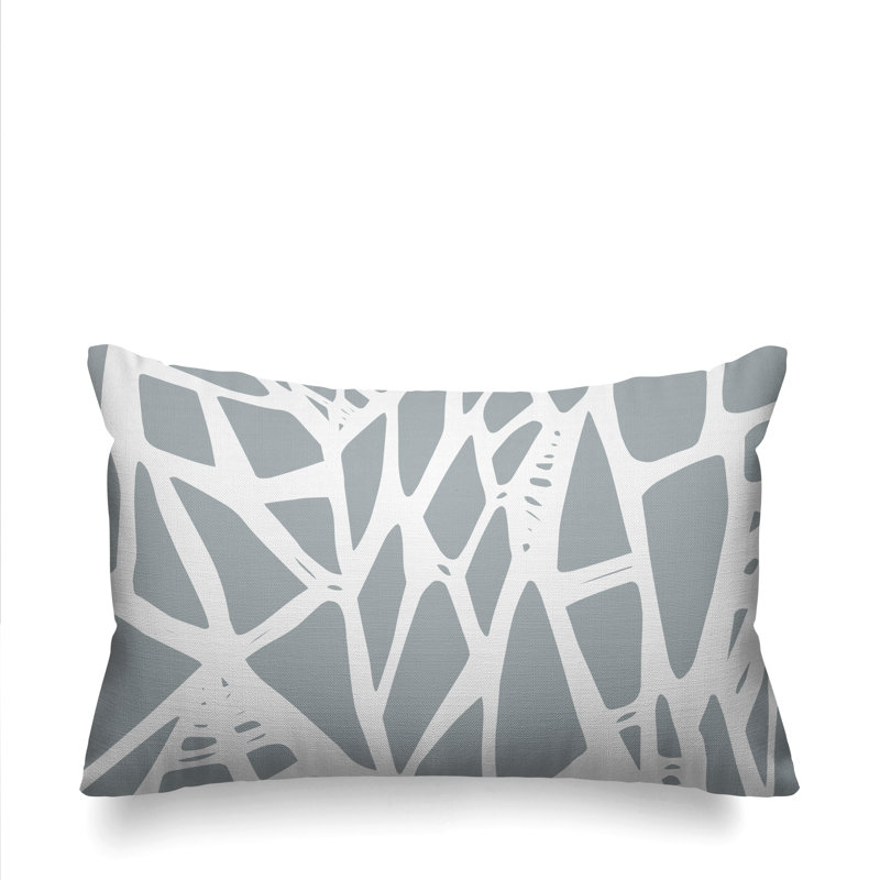 Coussin intérieur / extérieur Rodman Tribal Abstract, gris