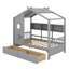 Lit maison avec tiroirs, tablette de rangement-1865102780