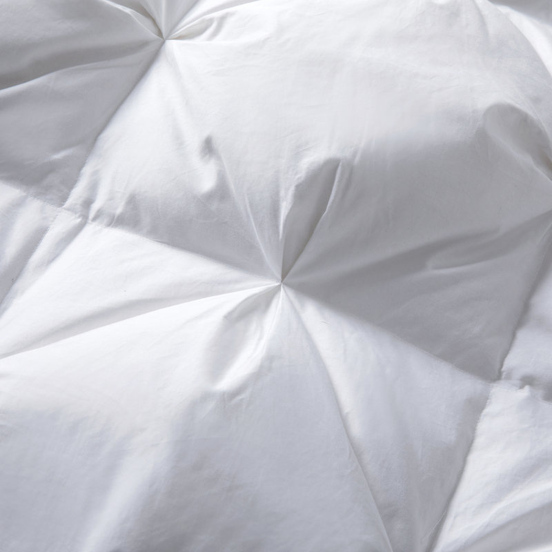 Twin White Goose Down Comforter with Cotton Cover