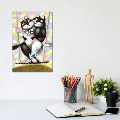 Cats In Love by Art Mirano - Wrapped Canvas Print
