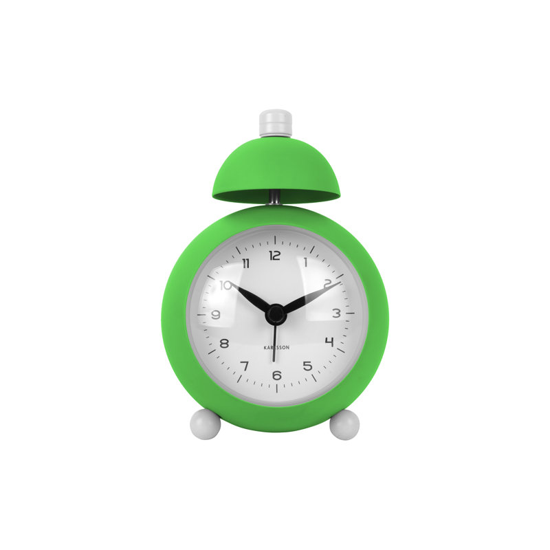 Iron Mechanical Alarm Tabletop Clock, Green