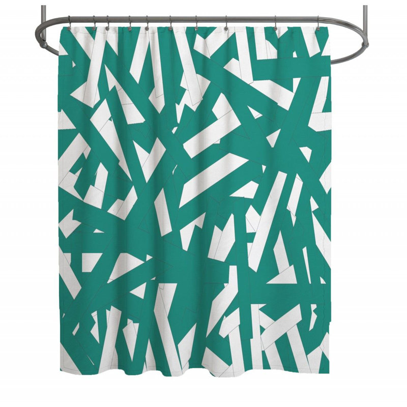 Rideau de douche Map White, H 93 po x l 70 po