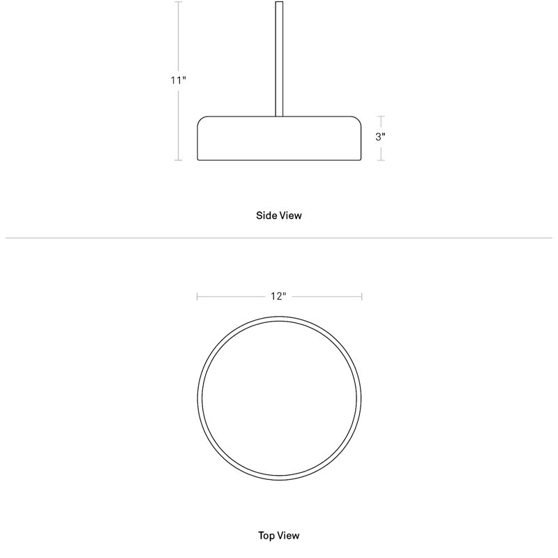 Bobber 1 - Light LED Pendant, White, 11" H x 12" W x 12" D