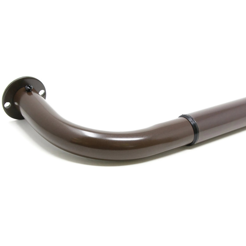 Aariel Steel Adjustable 1'' Single Curtain Rod, 52"-96", Bronze
