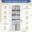 5-Tier Heavy-Duty Over-the-Door Hanging Storage Organiser | Foldable Behind Door Wardrobe Shelving With Side Pockets, Multi-Purpose Storage for Bedrooms, Bathrooms & Baby Nurseries