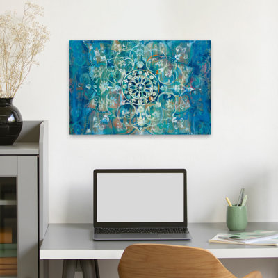 Mandala bleu et bohémien en bleu I
