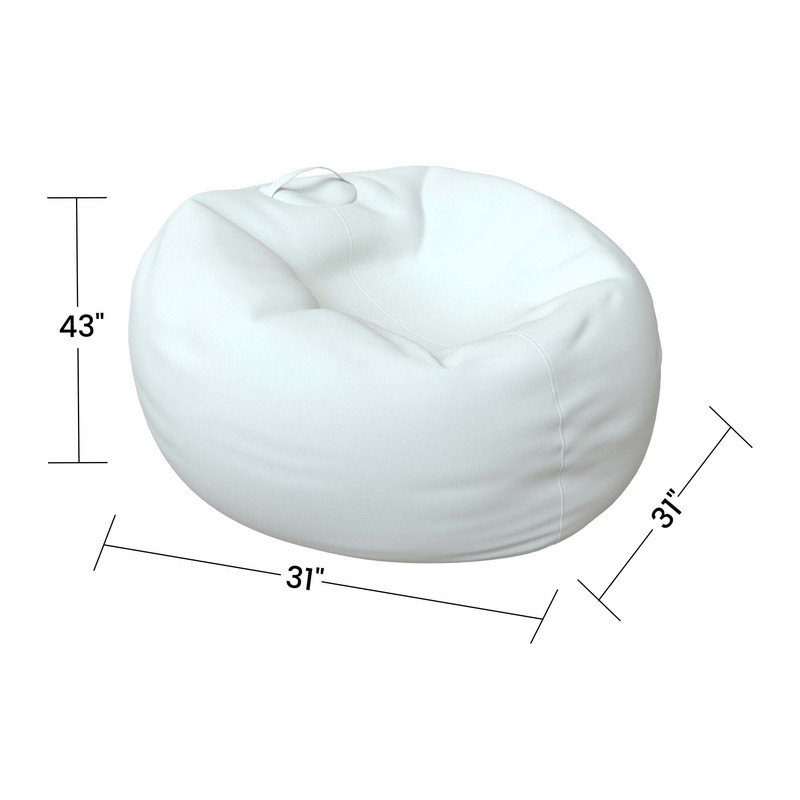 Outdoor Bean Bag Lounger Cover (Bag Only), Navy Blue Polyester, 78.7cm H x 78.7cm W x 109.2cm D