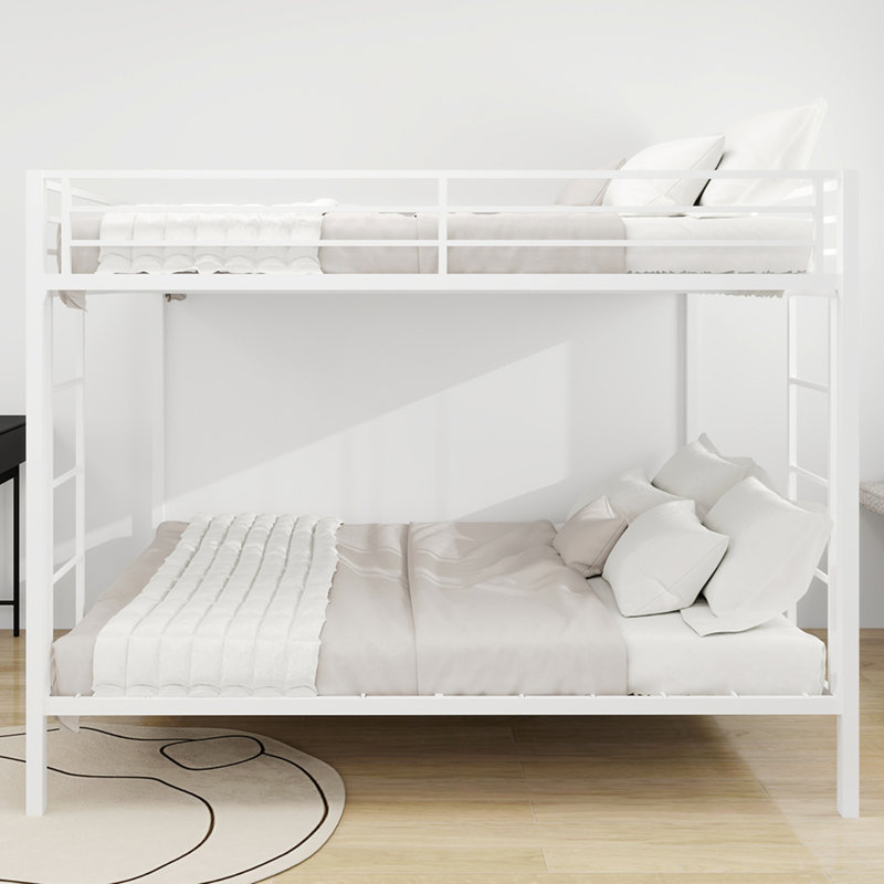 Multi-Functional Square Tube Iron Bunk Bed,  Robust Metal Frame Resists Wear, Ideal for Optimizing Vertical Space