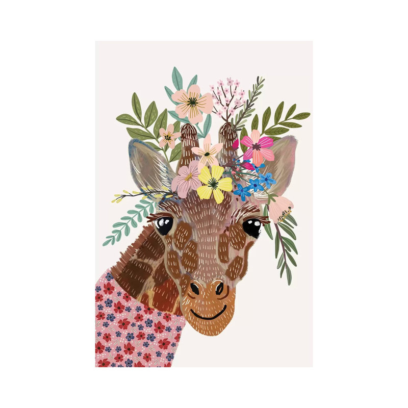 Giraffe by Mia Charro - Wrapped Canvas Gallery-Wrapped Canvas Giclée, 66.04 cm H x 45.72 cm W x 1.91 cm D