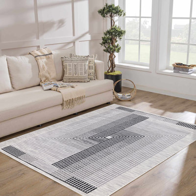 Tapis noir et gris Amberella