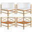 Canapé de patio carré en teck de 26 po de large avec coussins Cappe-395786772-347430130