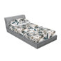 Brun clair foncé, bleu, ardoise / floral