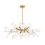 Lustre 8 lumières de luxe Ginkgo, laiton-130770260