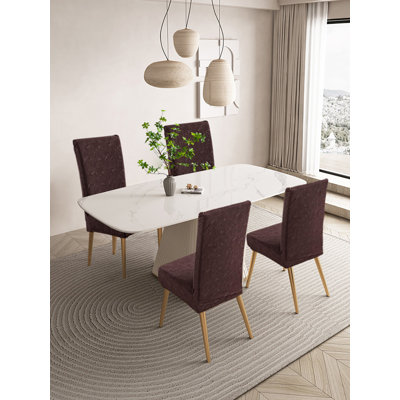 Dining Chair Covers,Waterproof Stretch Parsons Chair Slipcover,Set Of 4