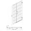 Porte de douche l 40 "x H 72" Porte de douche pivotante sans cadre avec motif en verre, entrée ouverte