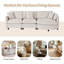 Canapé modulaire 3 pièces avec méridienne incurvée 3 pièces 107,8 po Chenille