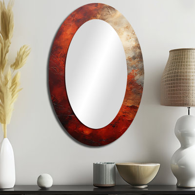 Rodnecia Maroon Mars mystère de la planète - notre miroir système solaire, miroir mural rouge unique, reproduction d'art en métal