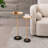 Carlos Marble Pedestal End Table Set with Adjustable Height